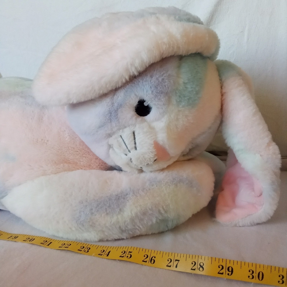 Giant Bunny Plush Kids Collection Tie Dye 12"x28" BIG Stuffed Bunny Pillow Pet